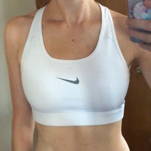 Nike Dri Fit White Sports Bra